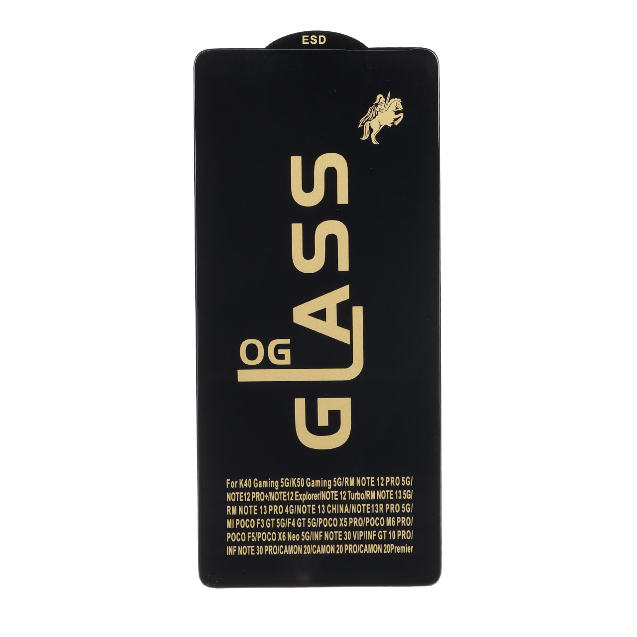 محافظ صفحه نمایش شیشه ای درجه یک Full Cover OG - ESD OVOG مدل Xiaomi Redmi Note 13 4G / Poco M7 Pro 5G - مشکی (بدون پک)
